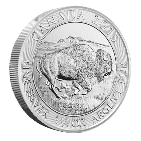 1.25oz silver Canadian Bison 2015