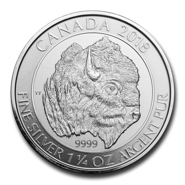 1.25oz canadian bison silver coin $8