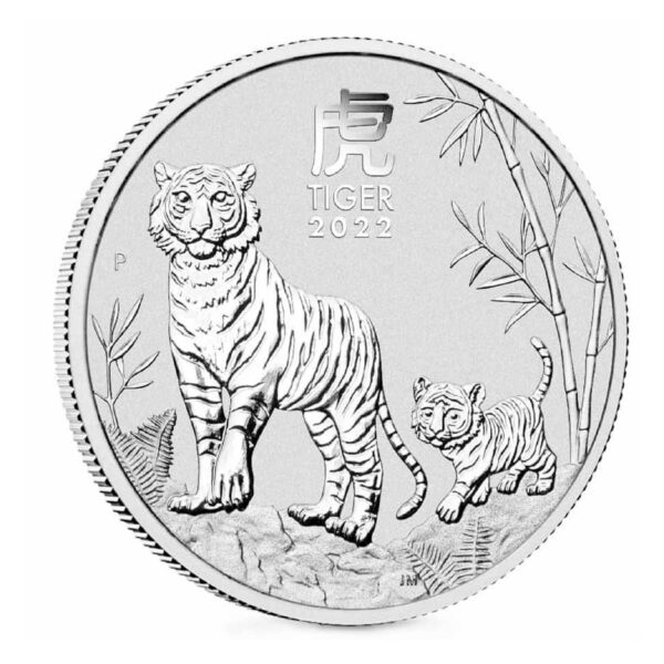 5oz lunar tiger 2022 fine silver coin