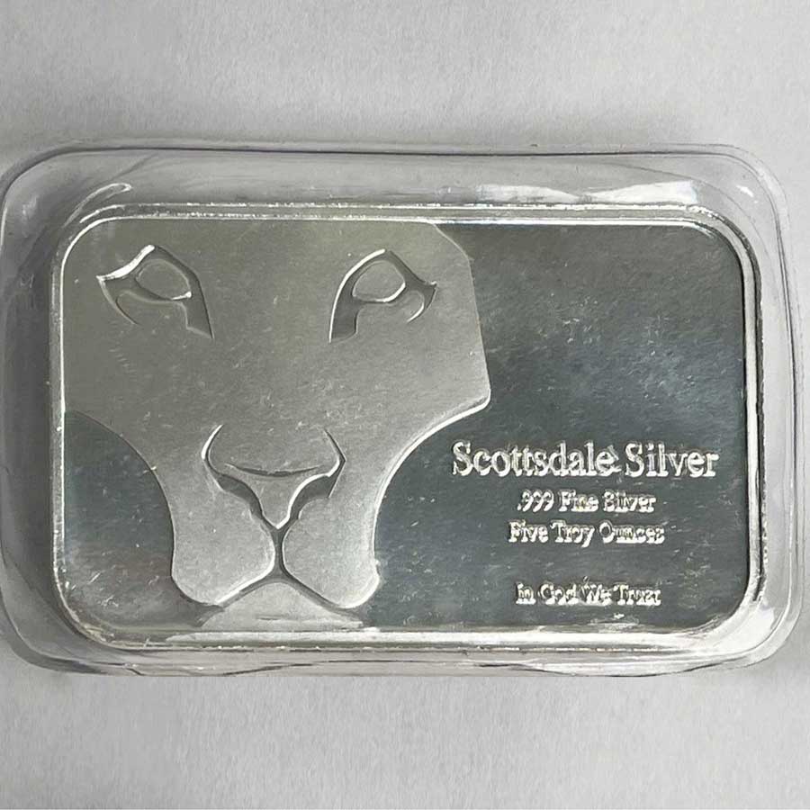 5oz silver bar Prey Scottsdale Mint