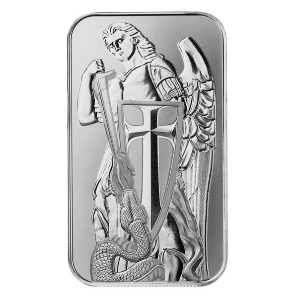 1oz silver bar St. Michael Archangel Scottsdale Mint