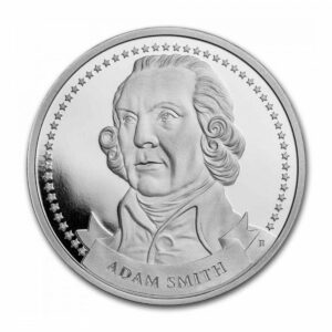 1oz Silver Round Adam Smith Free Enterprise