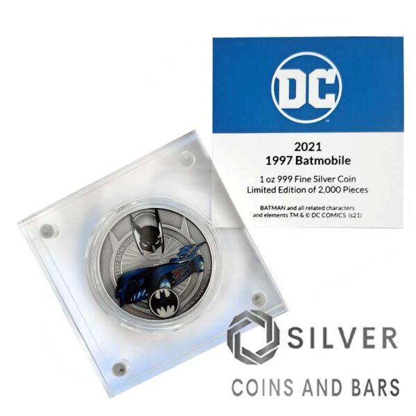 1997 Marvel Batmobile 1 oz silver coin