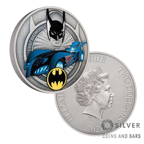 1997 Marvel Batmobile 1 oz silver coin