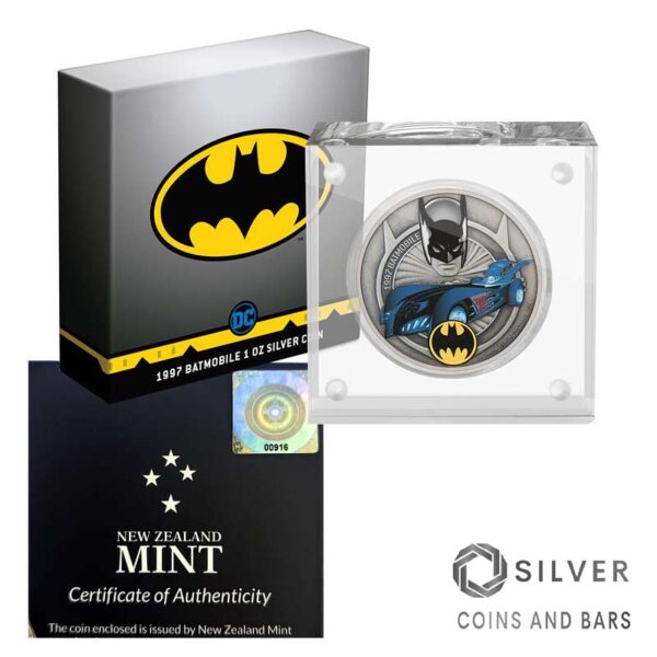 1997 Marvel Batmobile 1 oz silver coin