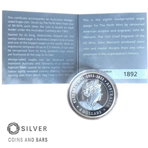 gilded wedge tailed eagle 2 oz silver coin 2023 high relief