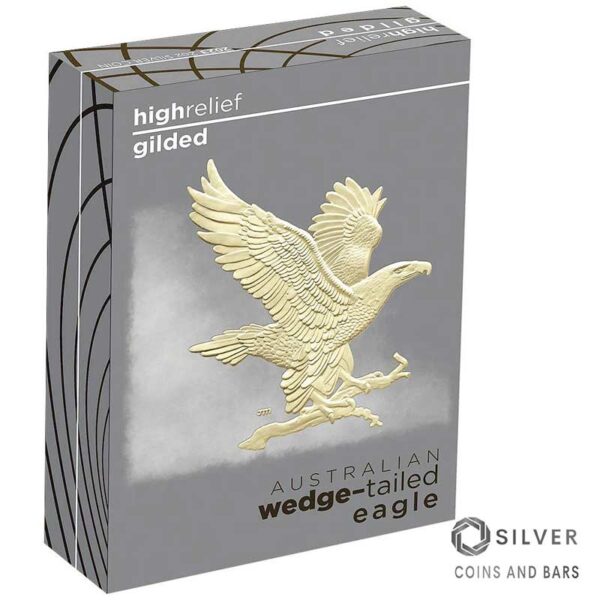 gilded wedge tailed eagle 2 oz silver coin 2023 high relief