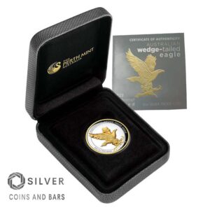 Wedge Tailed Eagle 2 oz Gilded Silver Coin Proof High Relief 2023
