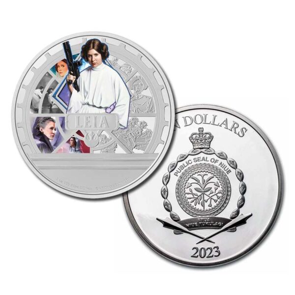 star wars princess leia 3 oz proof silver coin