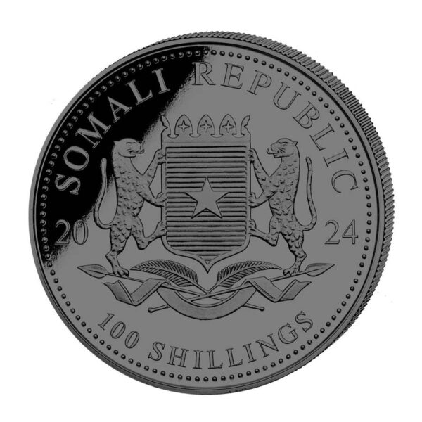 2024 1 oz Silver Somalia Elephant Black & White 1oz Two Coin Set